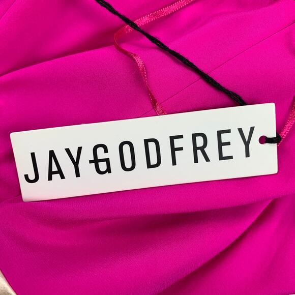 JAY GODFREY Size 10 Pink Silk Lycra Strapless Dress - Picture 4 of 5